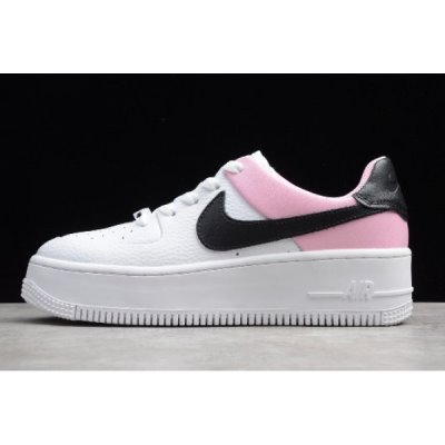 Nike Bayan Air Force 1 Beyaz / Siyah / Pembe Kaykay Ayakkabı Türkiye - 2687B3AM